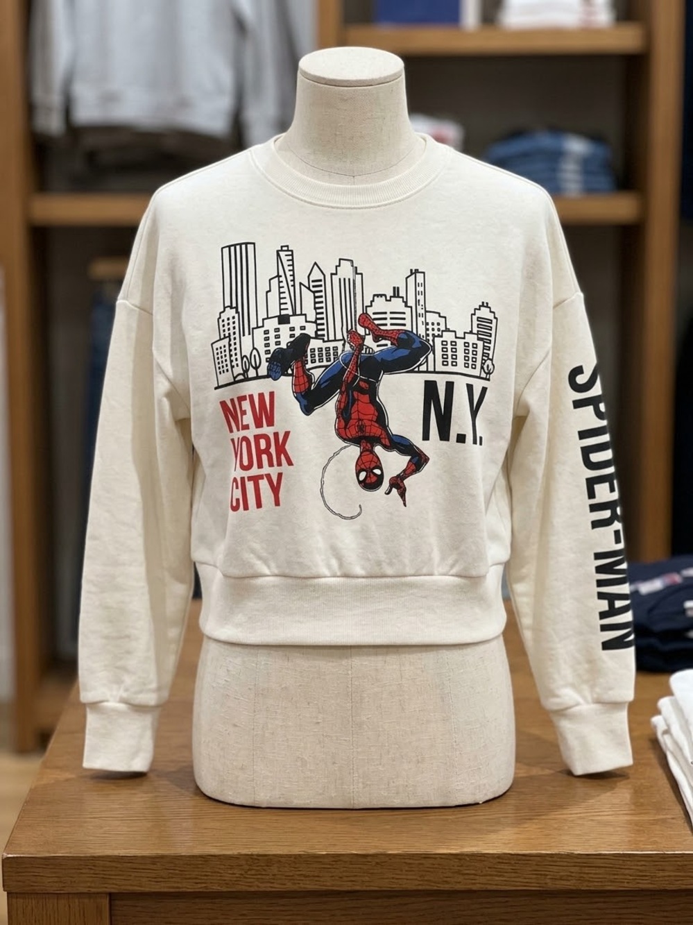 Spider-Man Graphic Crewneck Sweater - white
